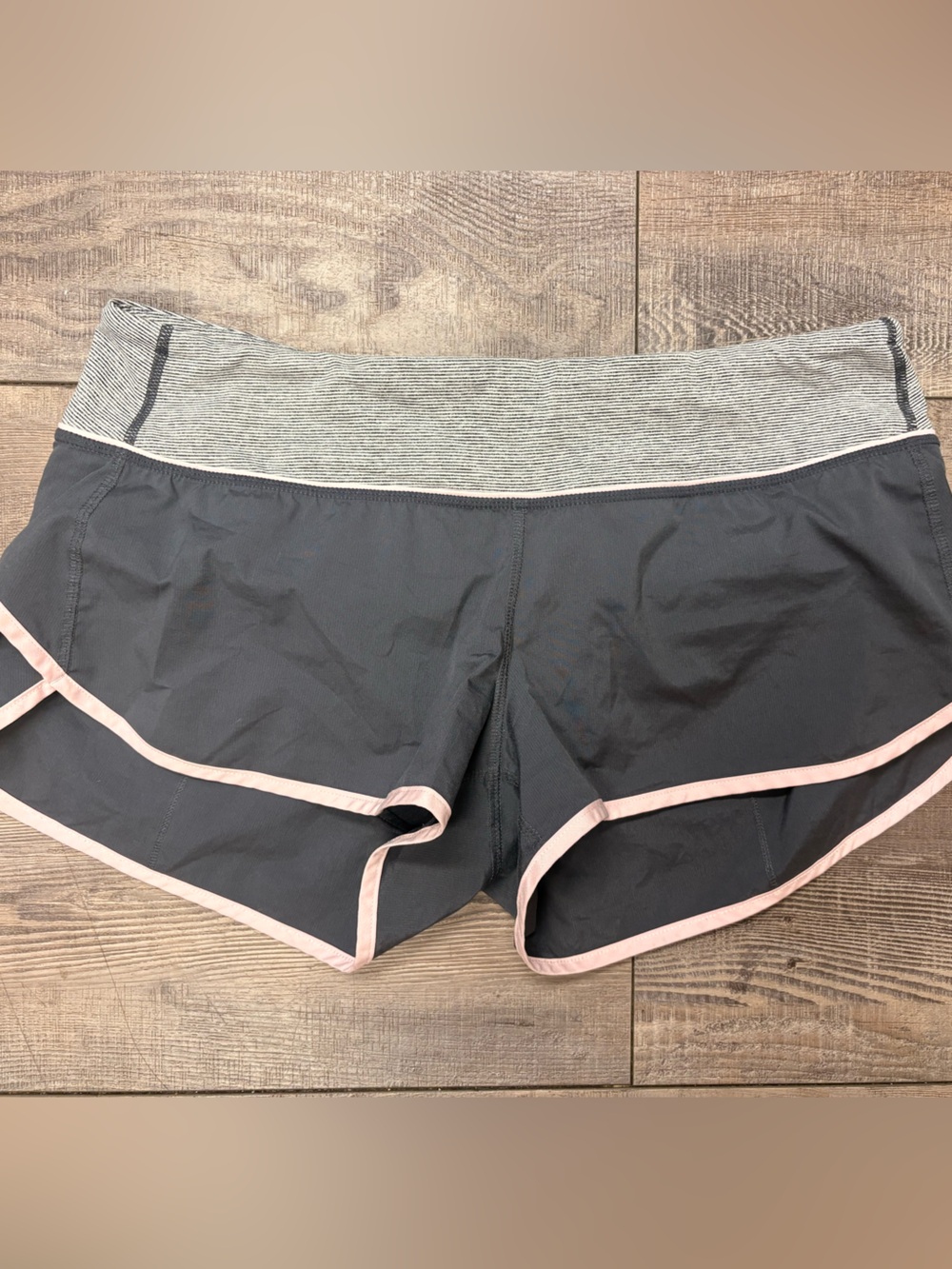 lululemon athletica Gray Shorts with Pink Trim